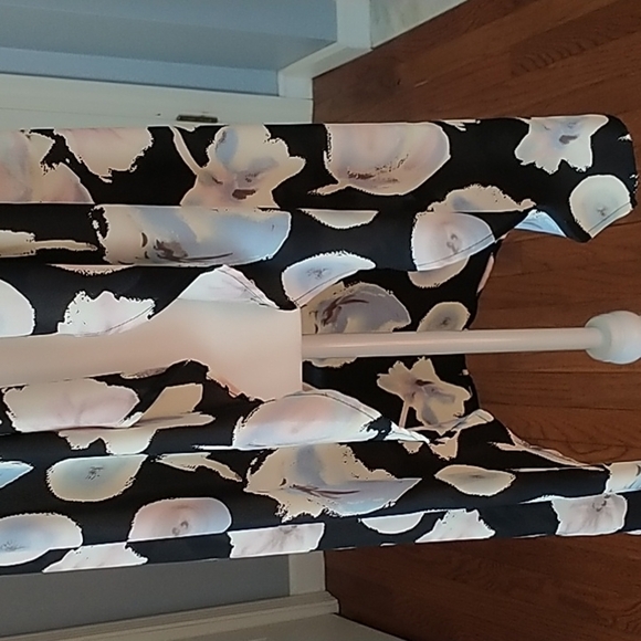 Pink Blush Black Floral Chiffon Maternity Vest S - Picture 5 of 10